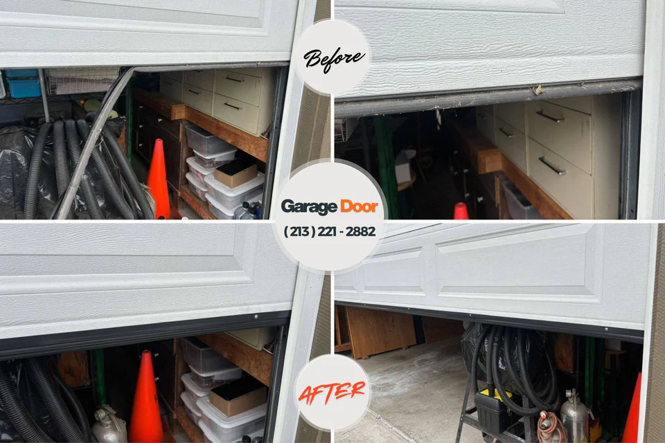 Before and after: garage door repair Atoka, NM